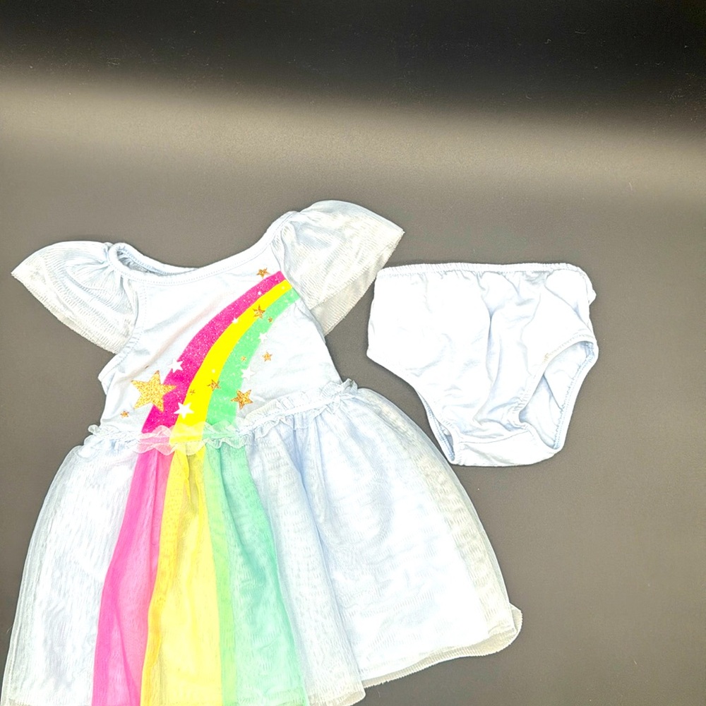 CAT & JACK 18m. Rainbow Dress & Bloomers